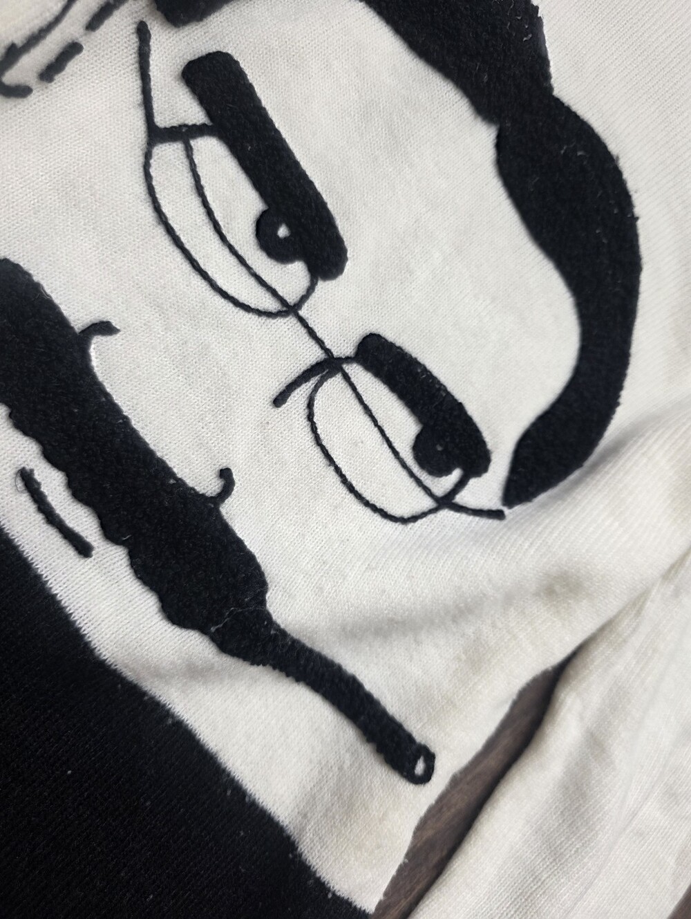 Vintage 70's Acrylic Pullover Novelty Sweater w/ Groucho Marx Face Portrait - Picture 2 of 5